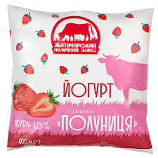 Йогурт ПОЛУНИЦЯ 1,5% 400г ЖМЗ